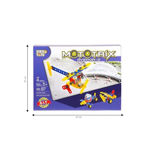 Image of Mototrix Aviator 2 Toy | Fun and Engaging Airplane Toy for Kids | Promotes Imagination and Creative Play | Durable and Safe Design | Ideal for Collectors and Playtime (Pack of 2)