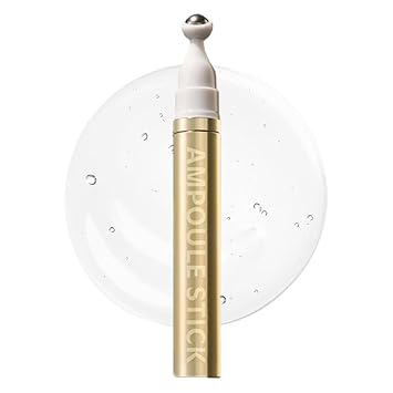 ISOI Intensive Lifting Gua Sha Ampoule Stick, Eye Roller, Under Eye Serum for Dark Circles, Puffy Bags, and Wrinkles with Bulgarian Rose Oil & Peptide Complex, Korean Skin Care 0.5 fl.oz, 15ml