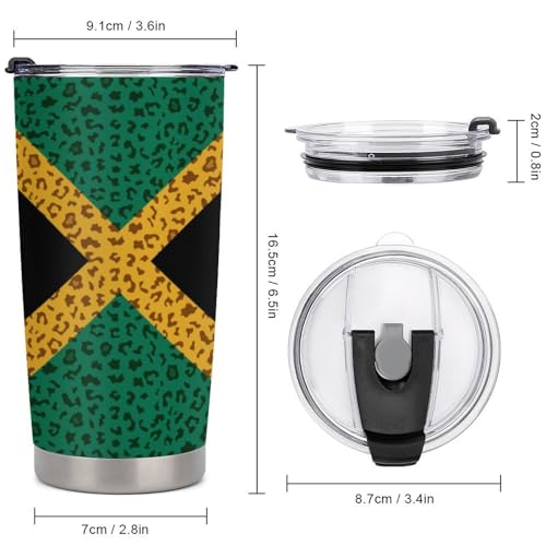 Portavasos para auto estampado Jamaica 4 piezas 2.6 pulg miniatura 2