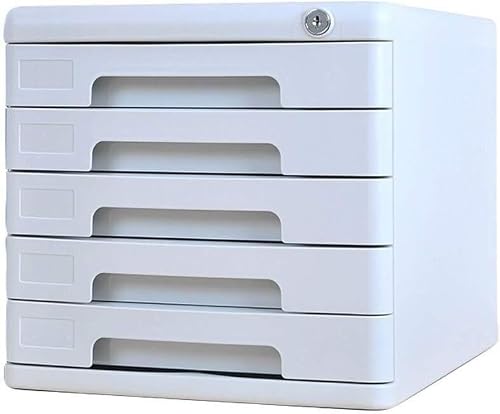 ASerZenith Lockable File Cabinet With Drawer - Office Storage Solution Data Cabinet For Documents Desktop Box Secure Filing System For Home & Office Use