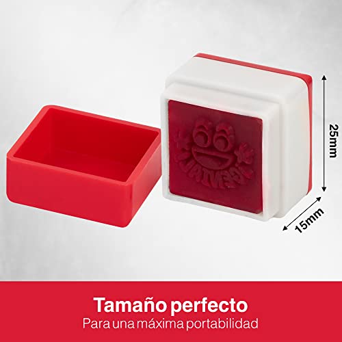 Set mit 6 Motivationsstempeln, quadratisch, für Lehrer und Kinder, sicher und langlebig, 25 mm x 15 mm, für Stimulation und Spaß beim Lernen (6, Spanisch)