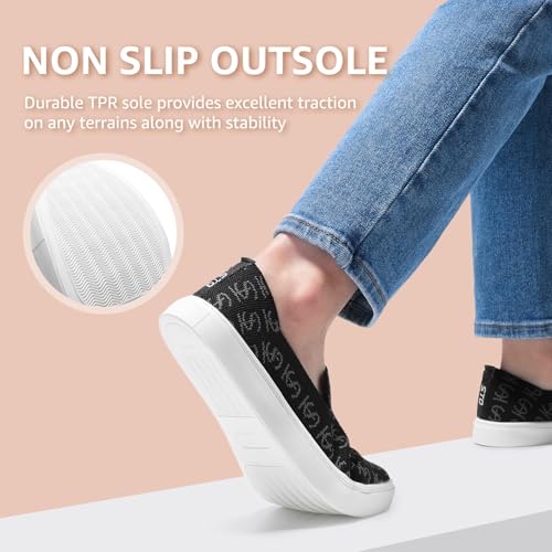 Image of STQ Slip on Shoes for Women Breathable Fashion Sneakers Comfortable Knit Casual Shoes