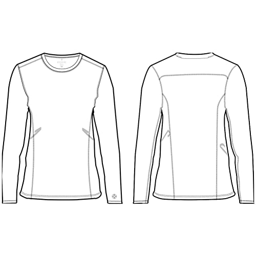 Med Couture Women's 'Activate' Performance Long Sleeve Knit Tee, Black, Medium #TOP4