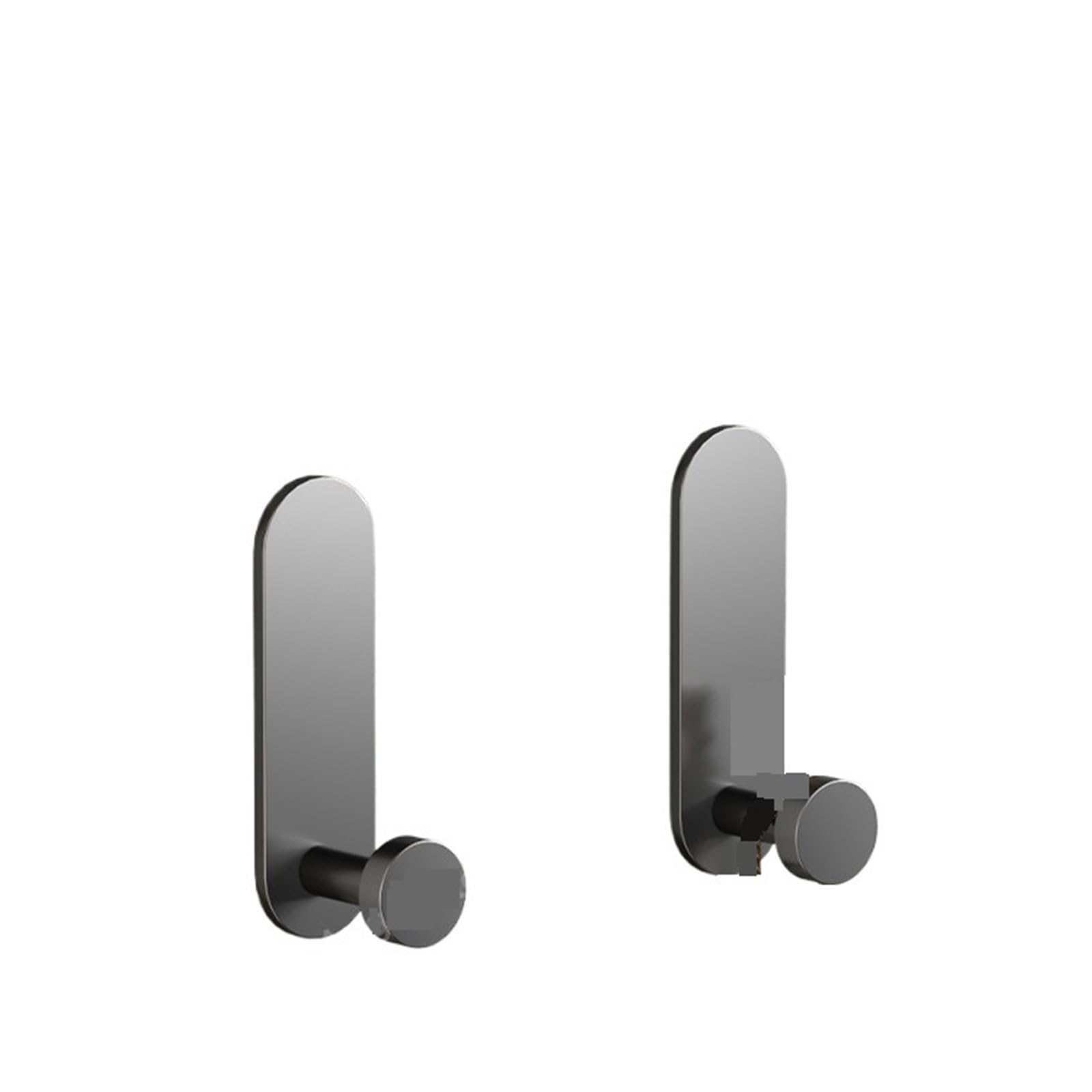 MKYYIOED Adhesive Hooks 2-6Pcs Stainless Steel Bathroom Robe Hooks Adhesive Wall Hook Towel Holder Kitchen Hardware Hanger(Grey 2PCS)