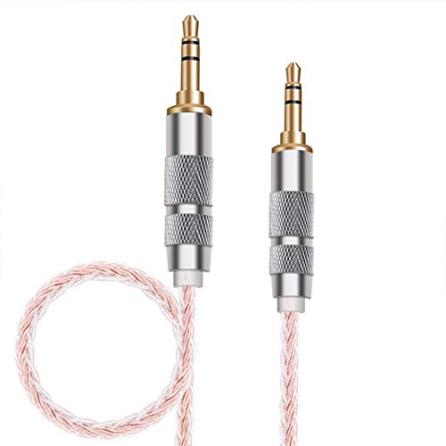Skw Aux Cable For Car(Hi-Fi Sound),3.5 Mm To 3.5 Mm Aux Cord/Stereo Audio Cable/Headphone Cable For Home Stereo,Echo Dot,Sony & More-1.6Feet-Pink #TOP18