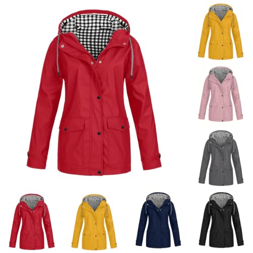 Chubasquero ligero con capucha para mujer impermeable y transpirable
