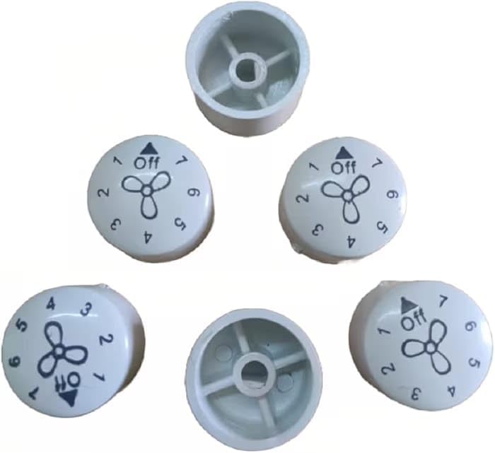 Fan Regulator Speed Controller Knob (Pack of 5) | Universal Regular Size Replacement Knobs for Ceiling Fan Regulators | Durable Plastic Rotary Switch Buttons-image-17