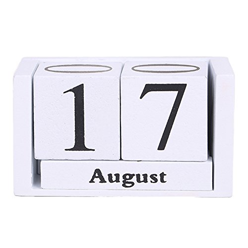 excellent112 DIY Schreibtisch Kalender, woodenblock Home Office Decor Ewiger Kalender Schreibtisch Kalender 4 Farbe, 1, Free Size Cover