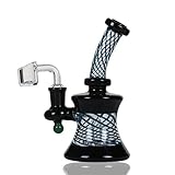 Mit Quarzschalenzubehör Aoheuo Mini Glas Bong Wasserpfeifen Bunte Bongs Heady Pipe Dab Rigs Kleine Bubbler Becher Bong Ölplattform mit 14,4 mm Quarzschale (E)