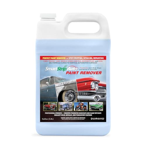 Dumond Smart Strip Auto Paint Remover, Strips Multiple Layers of Auto Primer, Pigmented Base & Clear Topcoats from Cars, Trucks, Motorcycles & More, Removal Gel Clings to Vehicle Surfaces, 1 Gallon