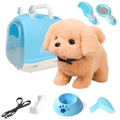 LUFEIS Hund Spielzeug Kinder, Plüschtier SpielzeugHund der Läuft und...