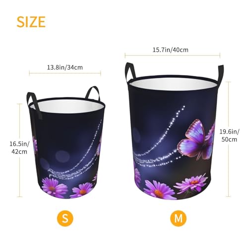 Panier à linge pliable de qualité supérieure avec grand sac imperméable violet - 6