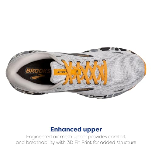 Brooks Brooks Women's Ghost 15 Neutral Running Shoe - Blanc/Gray/Sunflower - 9 Medium