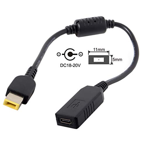Cablecc USB 3.1 tipo C USB-C a rectángulo 11.0 * 5.0mm enchufe PD emulador disparador cable de carga para Lenovo ThinkPad X1 carbono Cover