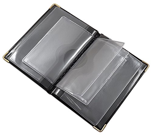 myledershop Etui na dowód osobisty i karty kredytowe z metalowymi narożnikami 10 kieszeni, Wzór 4 / brązowy, Nowoczesny
