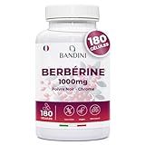 Bandini® Berbérine 1000 mg - 180 gélules pour 3 mois - Berberis Aristata avec Chrome et Poivre noir naturel - Haute absorption - Vegan et Sans Additifs - Extrait concentré de Racine Berberis Vulgaris