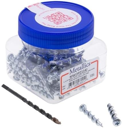 Metallics MWDPZ114J Zinc Universal Light Duty Anchor 1-1/4 Inch Wall Dog