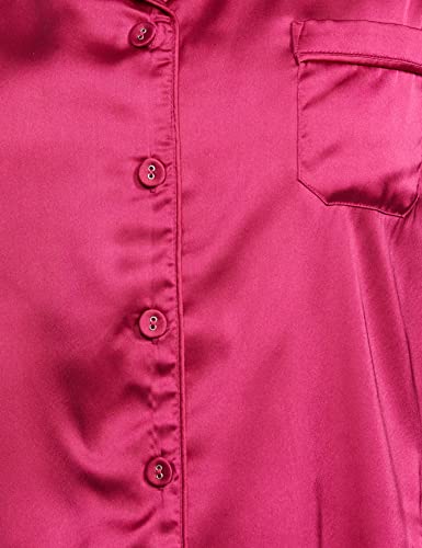 Image of Max Women's Solid Polyester Shirt and Elasticated Pajamas