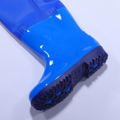 Pantalon de pêche garçon imperméable avec bottes intégrées soudées étanches