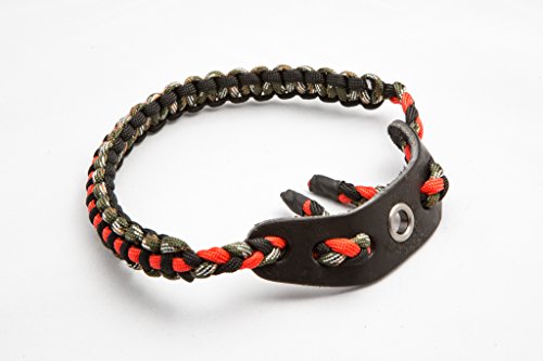 Ace Two Tactical Bow Wrist Sling 550 Paracord - Survival Hunting Shooting - Durable Leather with Grommet (Multiple Color Options)