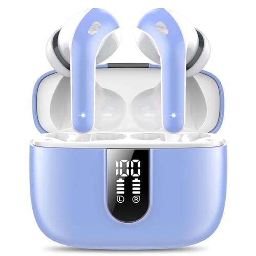 Auriculares Inalámbricos Bluetooth, Auriculares Bluetooth 5.3, 4 Mic con Reducción de Ruido ENC, 50H con Graves, Cascos Inalambricos Bluetooth IP7 Impermeable, Carga Rápida USB-C, Ajuste Cómodo