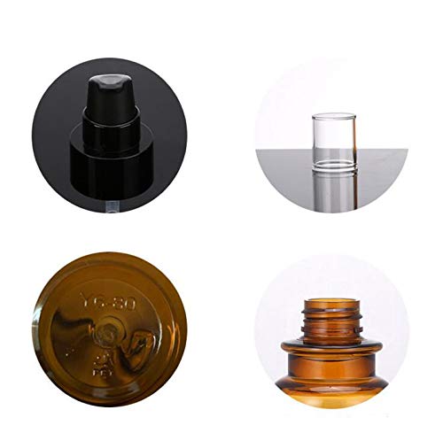 vipolish 2PCS 80ML/2.7OZ Amber Plastic Empty Pump Bottles Refillable Cosmetic Remover Oil Container Makeup Sample Facial Care Vessel Emulsion Dispenser for Emulsion Essence Body Wash4