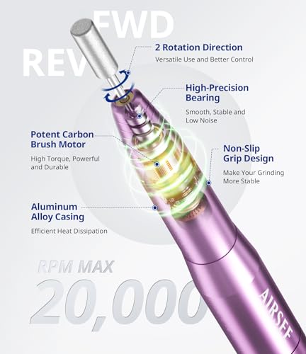 image for AIRSEE Studio Basic Electric Nail Drill, USB Portable Nail E File Mach