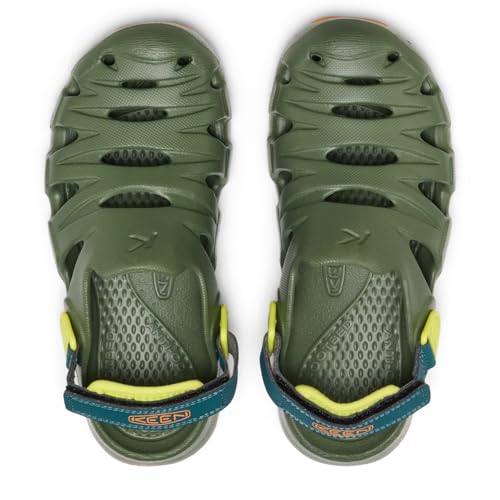 KEEN Unisex-Child Hyperflt Comfortable Slip On Lightweight Breathable Durable Sandals, Bronze Green/Orange Peel, 6 by KEEN - Used condition - Image 6