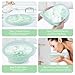 Face Bowl for Ice Facial, Silicone Ice Bath Bowl for Face Ice Bath, Anti-Puffiness & Glowing Skin, Leak-Proof with Non-Slip Base, Portable Foldable Design - Green