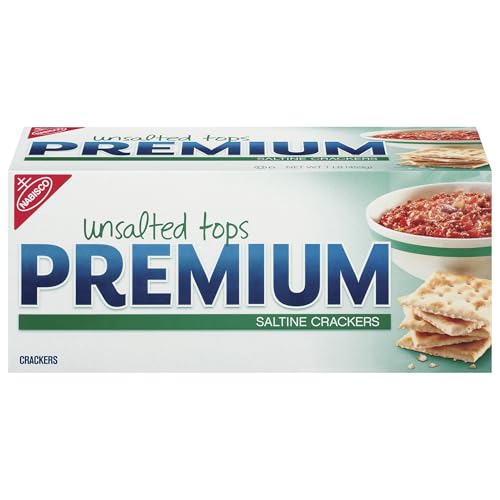 Galletas de sal premium, tapas sin sal, 16 onzas