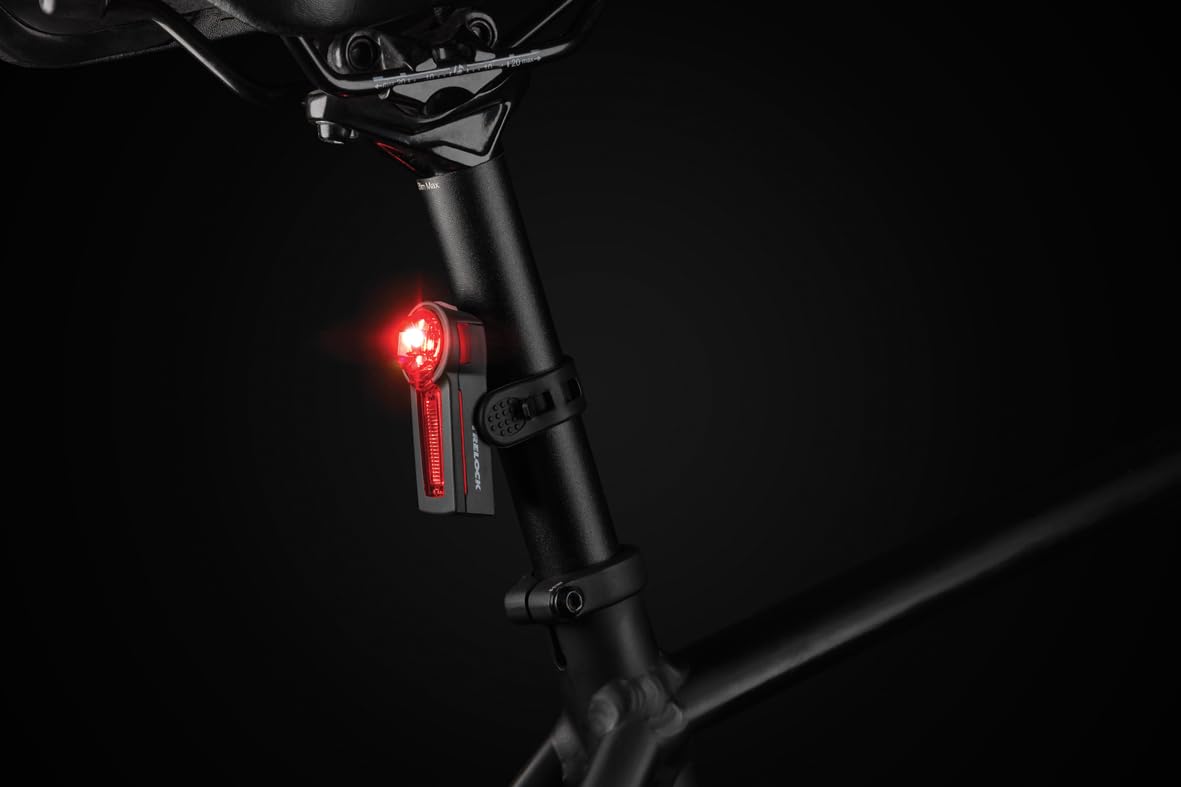 TRELOCK Zestaw świateł rowerowych LS 440 Light Hammer 40 LUX + LS740 tylne światło – funkcja ładowania USB – zasięg widzenia 60 m – wskaźnik baterii – dopuszczenie do ruchu drogowego