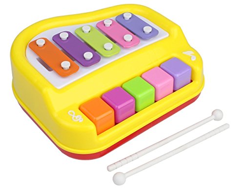 Image of Toyshine Musical Xylophone and Mini Piano, Non Toxic, Non-Battery, Assorted Color