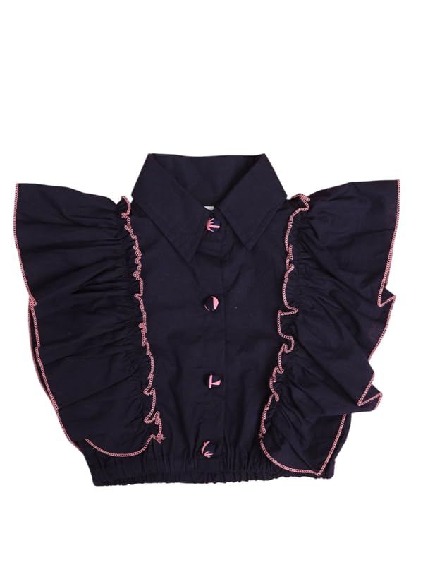 Cutiekins Girls Shirt Style Casual Solid Crop Top | Lightweight & Comfortable Fabric | Tops for Kids | Ideal for Casual & ... - Review, Price and Buying Guide