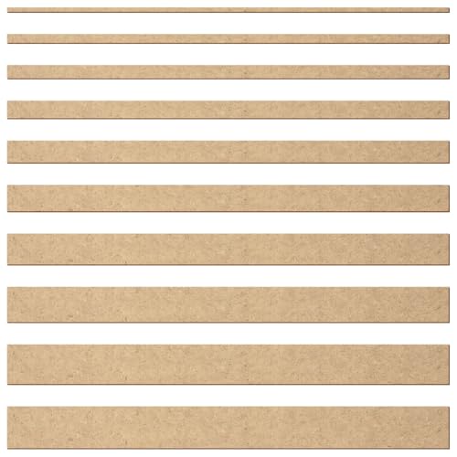 Listones de 3 mm de MDF/HDF, tiras de tablero de fibra de densidad media, 100 cm de largo, ancho de 1 a 10 cm a elegir, paquete con: 1 pieza, ancho: 5 cm