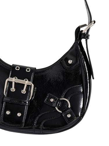 Bolso de mano goth para mujer de cuero PU estilo Y2k miniatura 6
