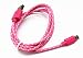 Casecover Universal Micro USB 3M 10FT Colorful Fabric Braided Data Cable Micro USB Data Sync Cable Charger Charging Cord for Android Samsung Galaxy S2 S3 S4 Note 2 HTC EVO One X S (3 pink)