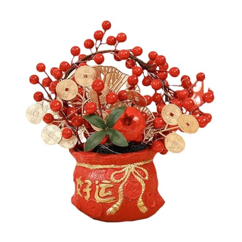 Milageto Borsa per la, Feng Shui, Vaso Ornamentale, Vaso da Fiori, Fatto a Mano, in Resina, Forma di Borsa Benedetta, Statua di Borsa, Style B