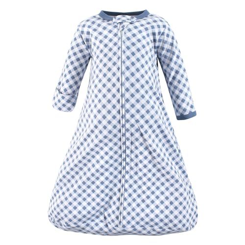 Image of Hudson Baby Unisex Baby Cotton Long-Sleeve Wearable Sleeping Bag, Sack, Blanket, Pink Blue Pretty Floral, 12-18 Months
