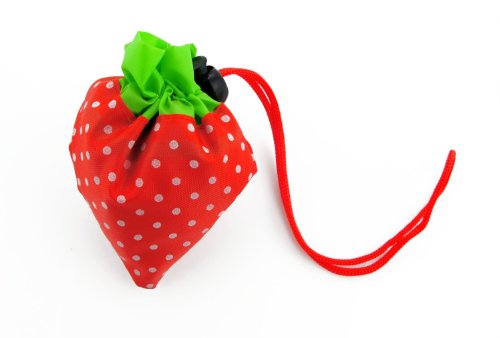 Leegoal(TM) Strawberry Folding Reusable Compact Eco Recycling Use Shopping Bag (Red Strawberry)