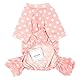 Zunea Schlafanzug für Kleine Hunde Baumwolle Gänseblümchen Overall Pyjama Welpen Schlafkleidung Haustier Hemd mit Hose Hunde Chihuahua Katzen Pyjama Kleidung für alle Jahreszeiten Rosa XXL