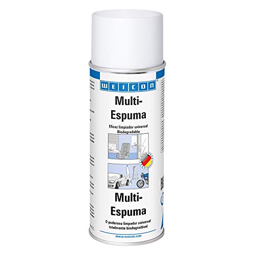 WEICON Spray Multi Espuma | 400 ml | Poderoso limpiador universal | Blanco