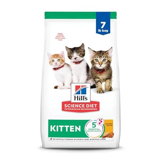 Hill's Science Diet Dry Cat Food, Kitten, Chicken Recipe, 7 lb. Bag