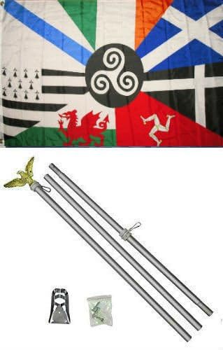 New They can be used indoors or outdoors.3x5 Celtic Nations Flag Aluminum Pole Kit Set 3'x5'.The authentic design is based on information from official sources