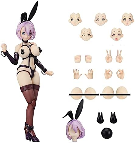 SKOAJAS Minase Shizue Original Character - Creator's Collection - Second Axe Type Hen.tai Action Figure with Bunny Girl Heads and Accessories