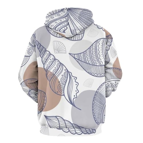 UMENG Sweatshirt Pull Coquille De Conque au Design Graphique S