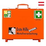 SÖHNGEN Söhngen Erste-Hilfe-Koffer Metallverarbeitung, Wandh, orange, ÖNORM Z 1020 Typ 1 aus Kunststoff, Art.-Nr. 390208