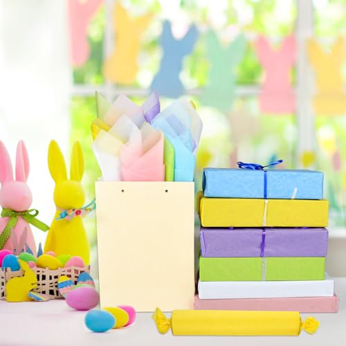NACHLYNN 54 Sheets Easter Tissue Paper 14 x 20inch Multicolor Gift Wrapping Paper Bulk Art Tissue Paper for Easter DIY Crafts Decor Gift Wedding Birthday Holiday - Thumbnail 2