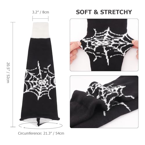 Y2K Knit Leg Warmers for Women Kawaii Leg Warmers Harajuku Long Leg Socks Cover Goth Lolita Winter Accessories2