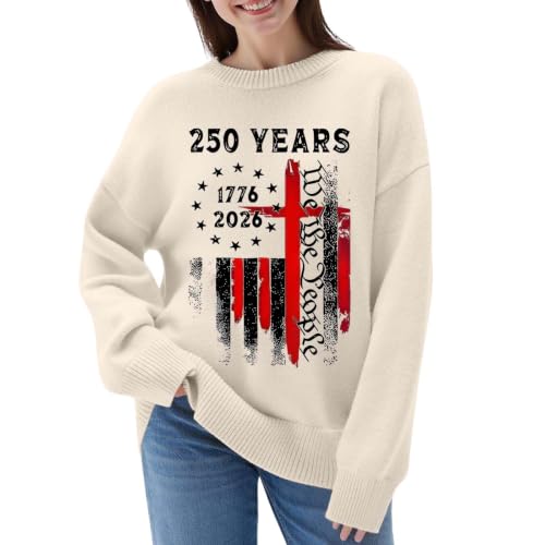 Jersey de punto de manga larga con cuello estampado retro informal