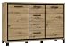 Produktbild Forte TRONDHEIM Sideboard mit 4 Schubladen und 2 Türen, Holzwerkstoff, Artisan Eiche/Schwarz Eiche, B x H x T: 138,4 x 91,3 x 41,5 cm